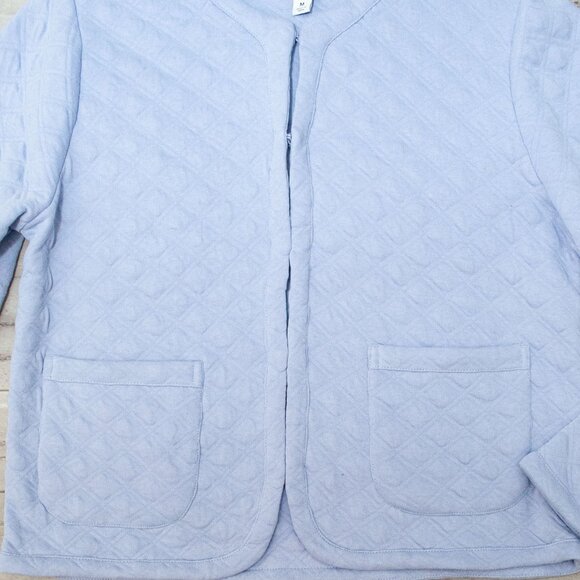 NWT J. Crew Quilted Cotton Cardigan Jacket in Periwinkle size L - Picture 3 of 12